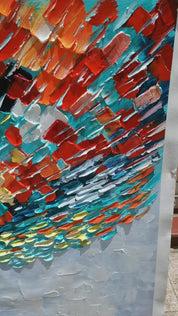 texture details of a piece of art