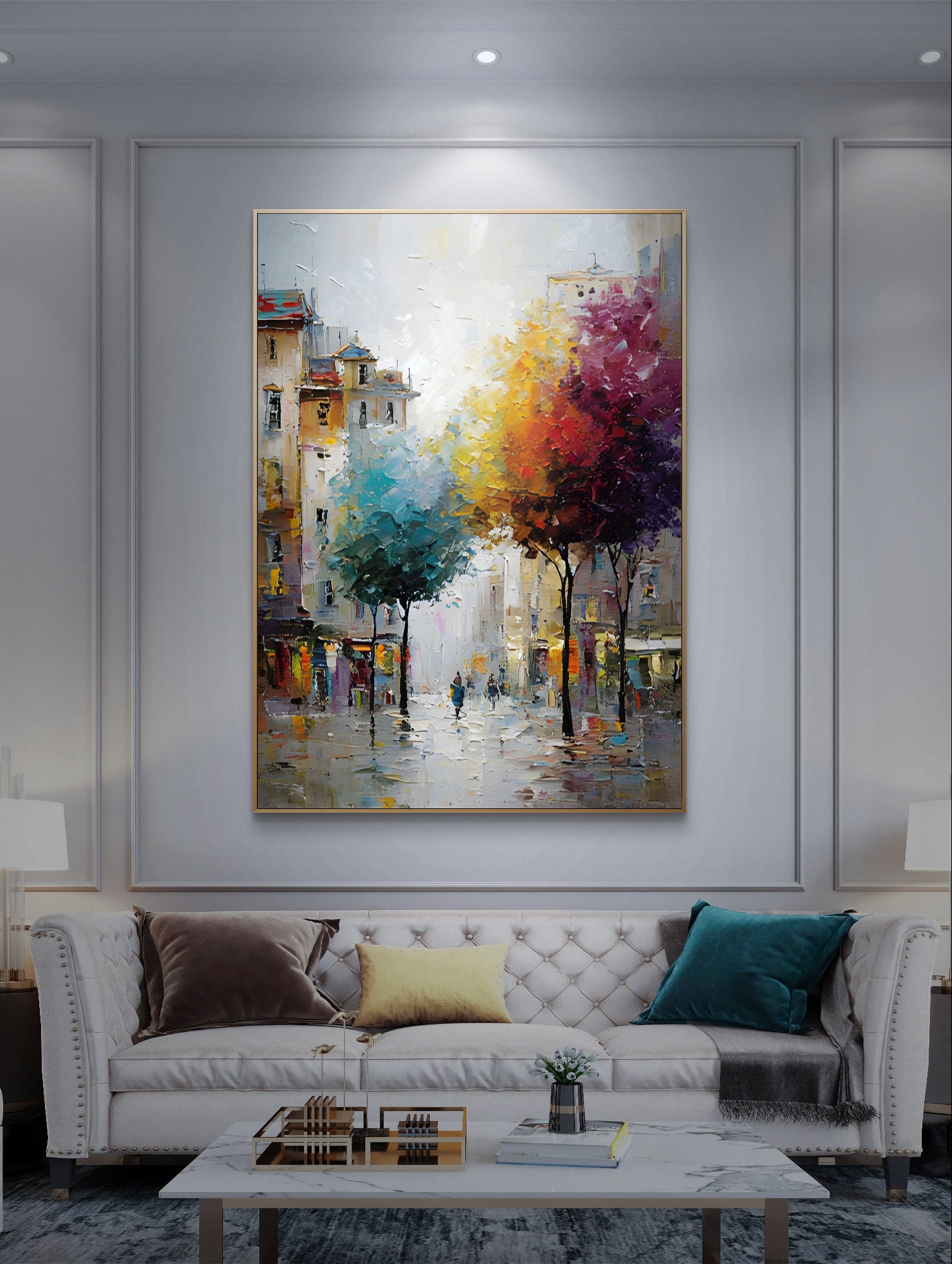 Colorful City Trees