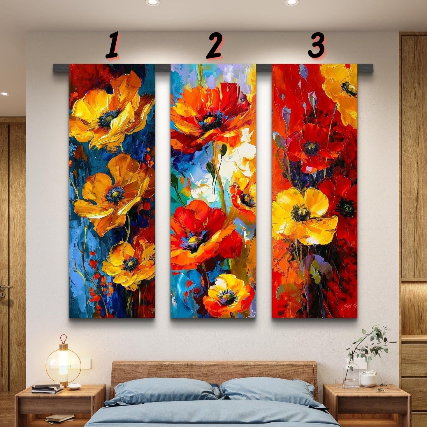 Poppies Sets - XXL Hanging Modern Art