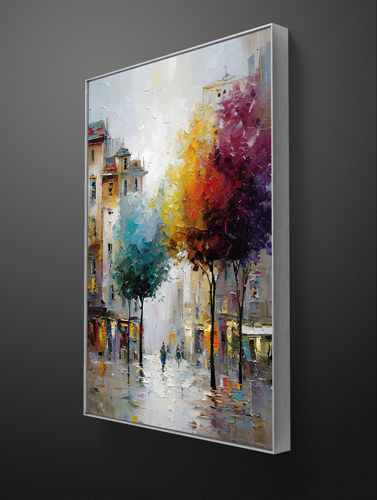 Colorful City Trees
