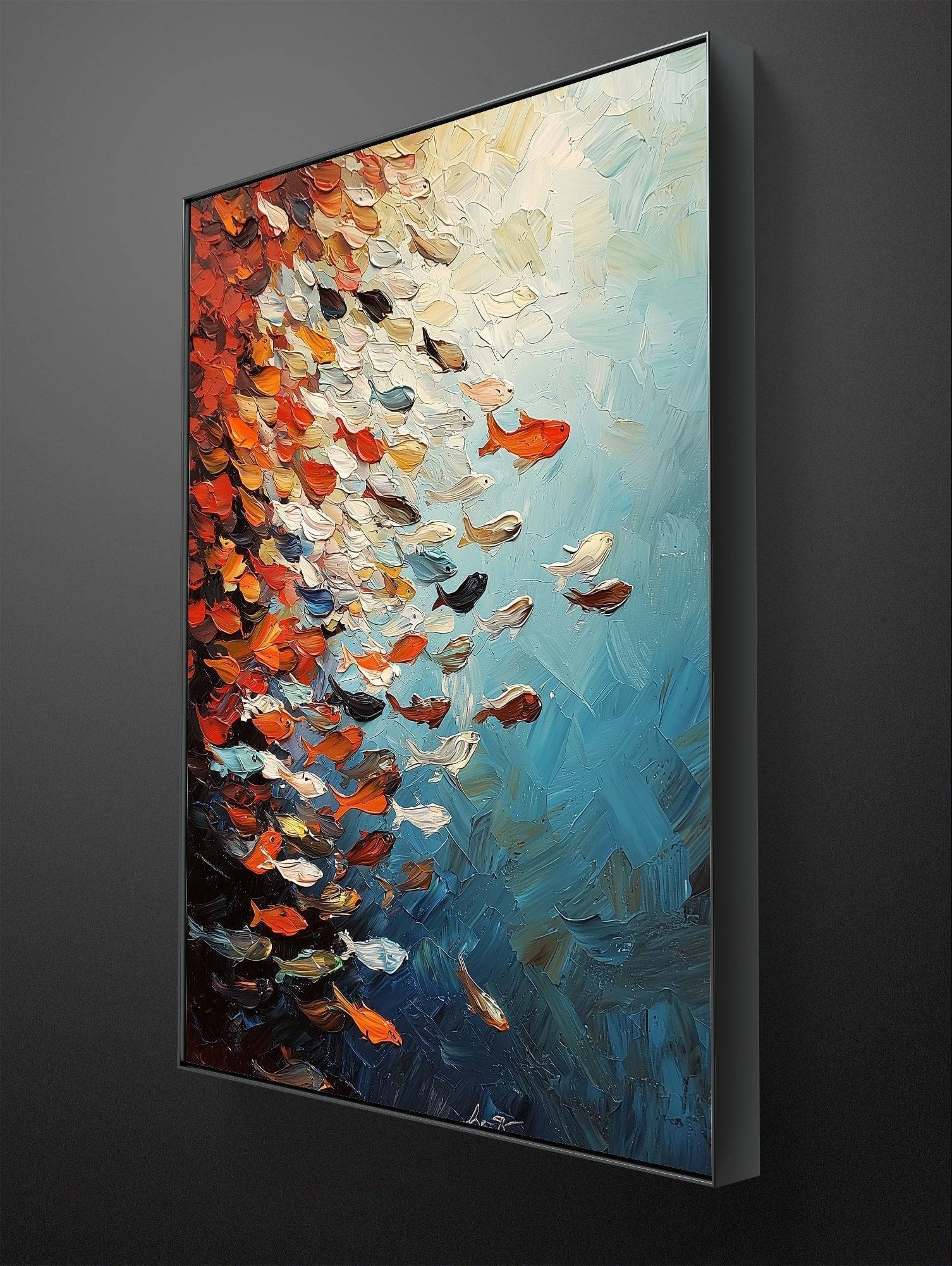 Tides of Color (Custom Size 50”x 46” / 127x116cm) WxH, (Horizontal shaped)