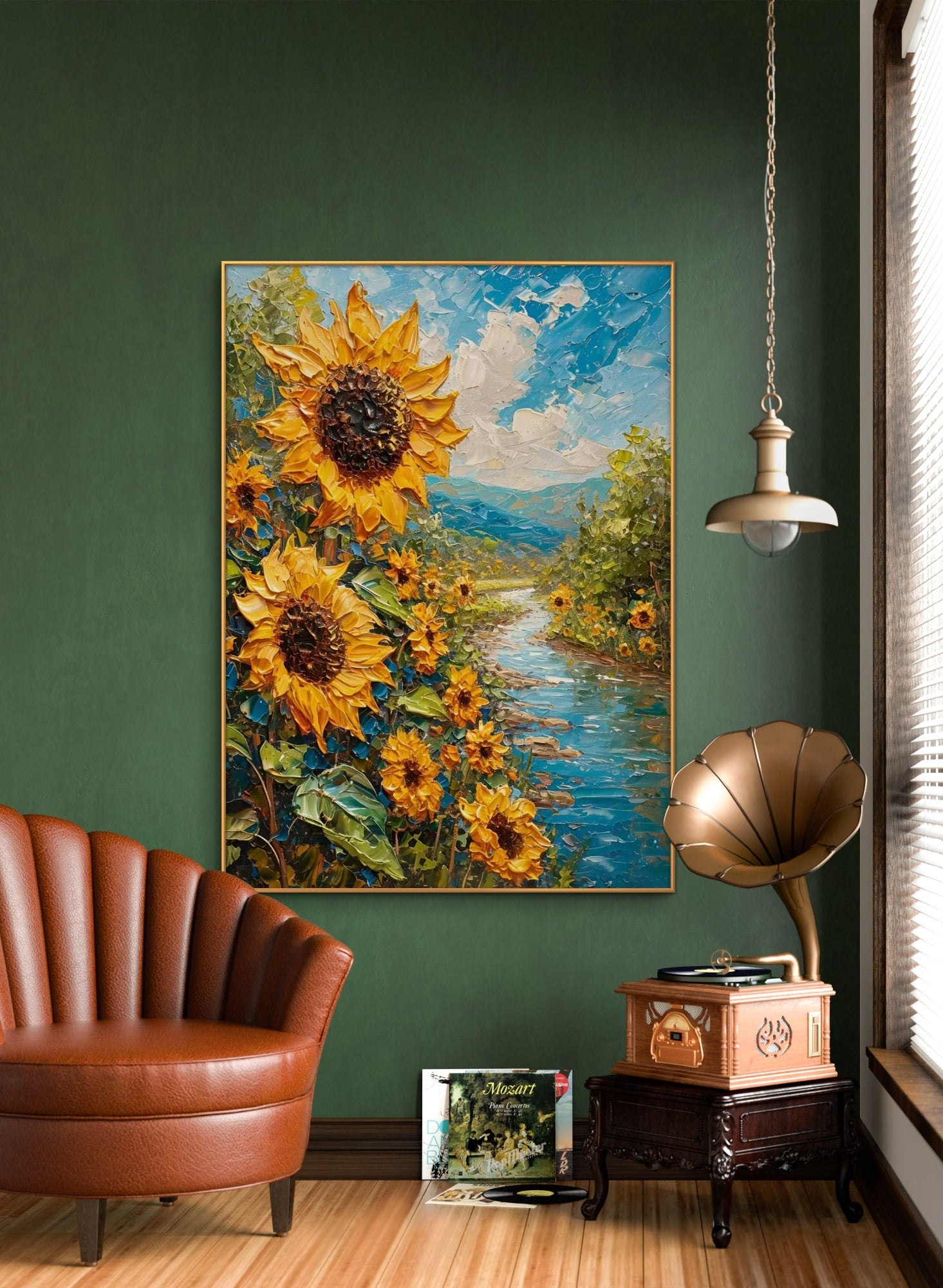 Shops Acrylic painting Sunflowers decor