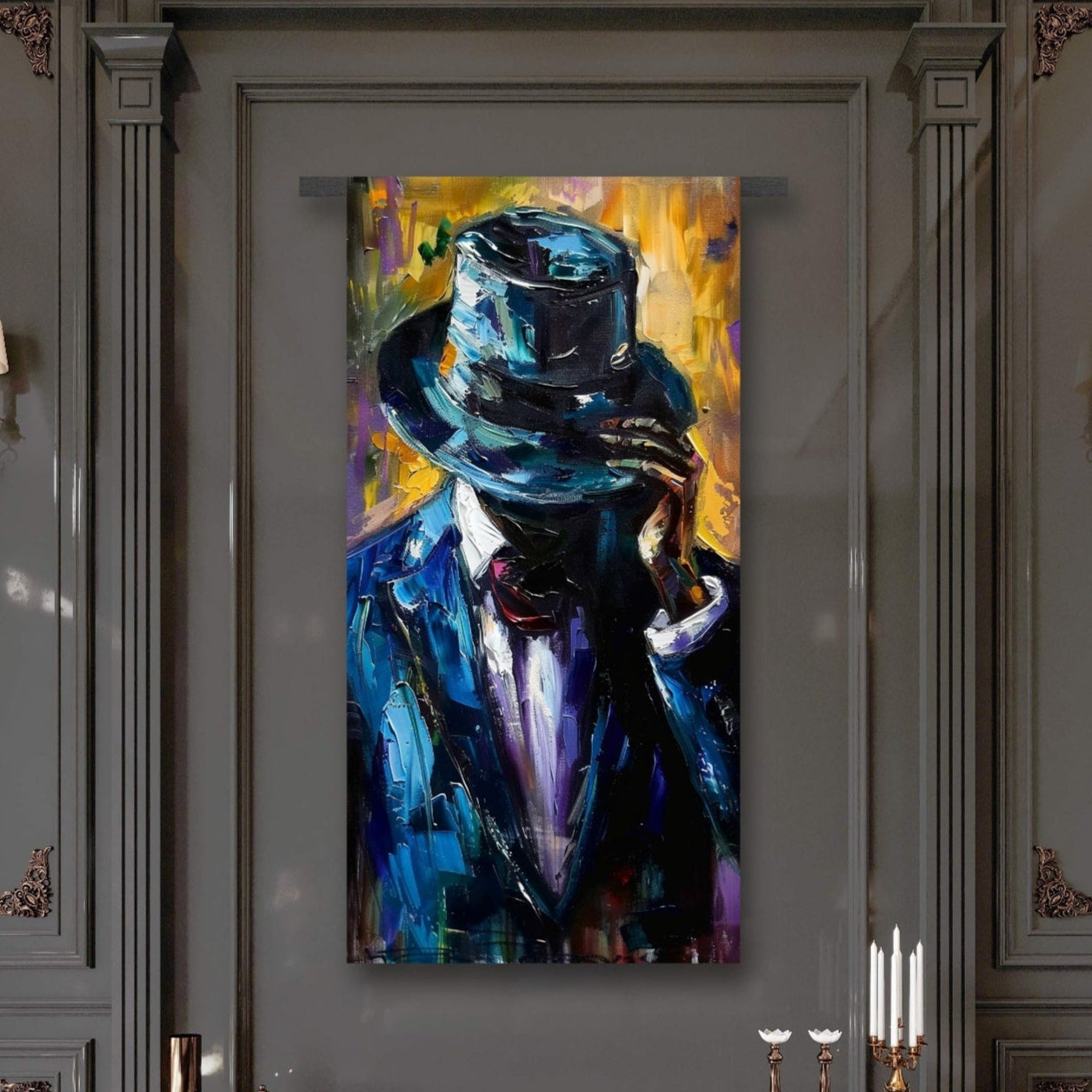 Enigmatic Elegance - XXL Hanging Modern Art