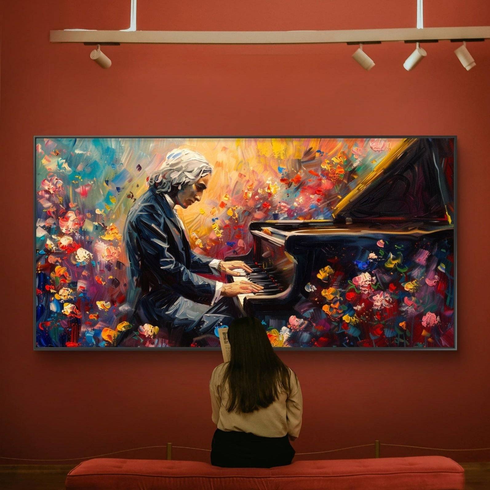 Pianist painting