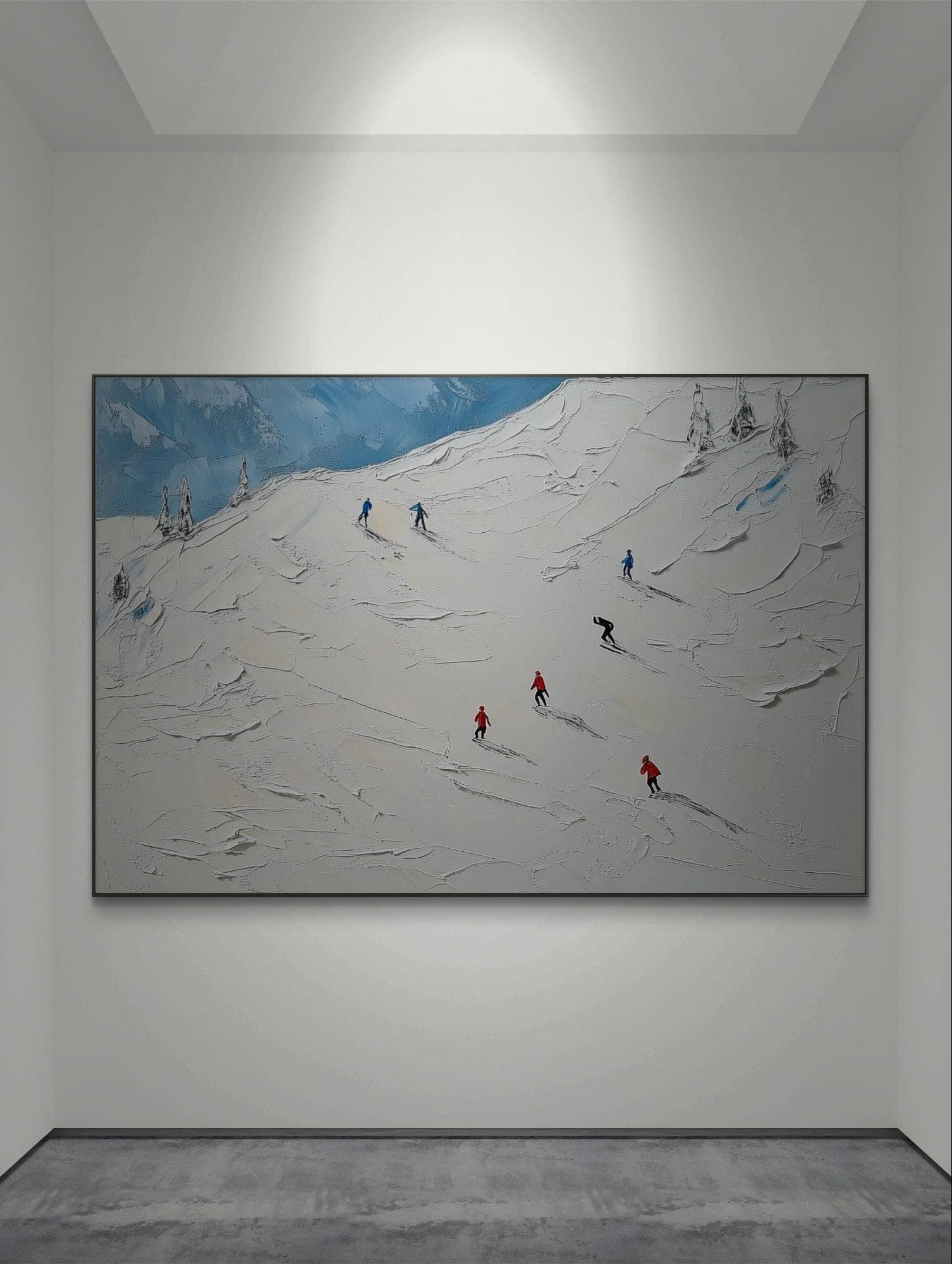 Skiers on Snow