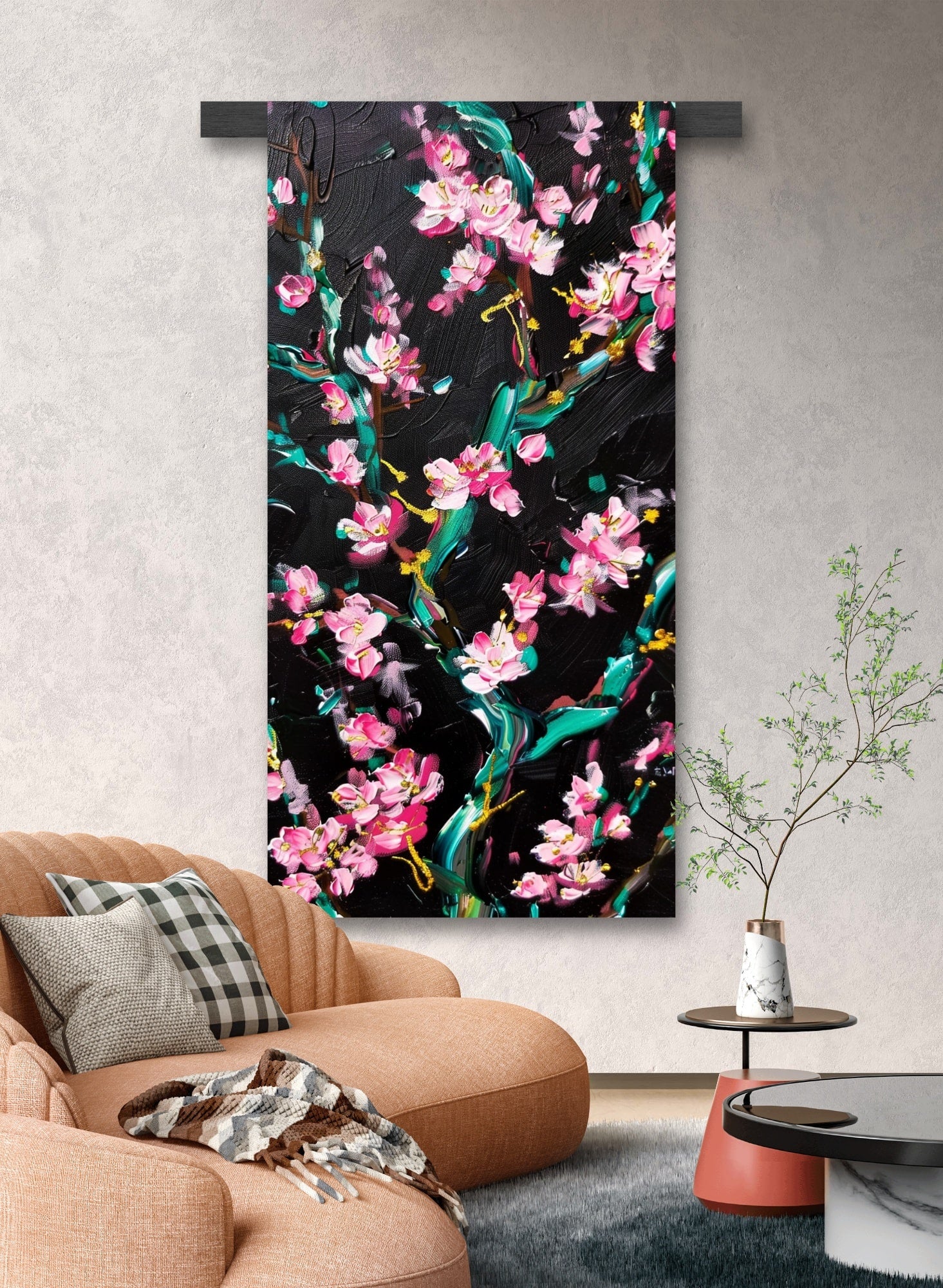 Cherry Blossom - XXL Hanging Modern Art