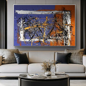 Purple and Orange Modern Painting