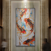 Koi fish wall painting