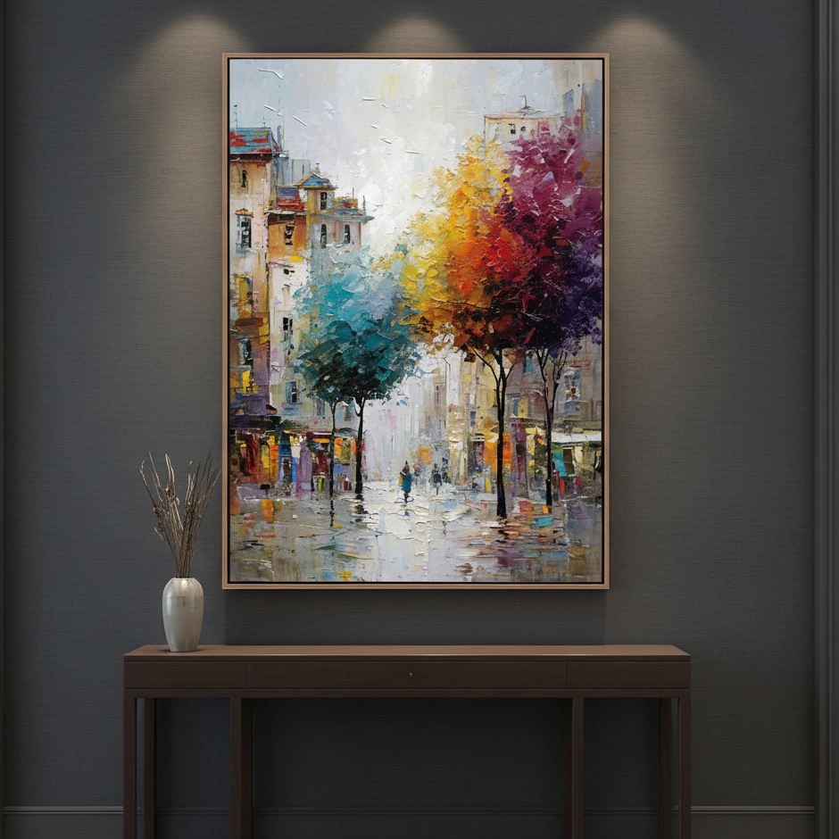 Colorful City Trees