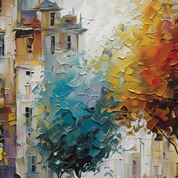 Colorful City Trees