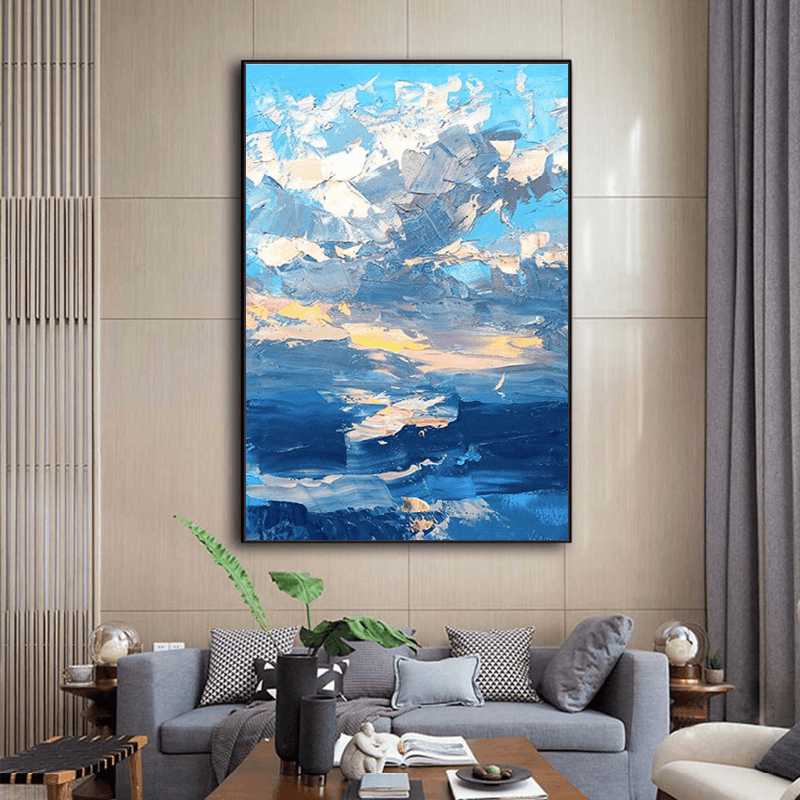 Ocean Blues Wall Art - Abstract Seascape Painting – Radikal Homes