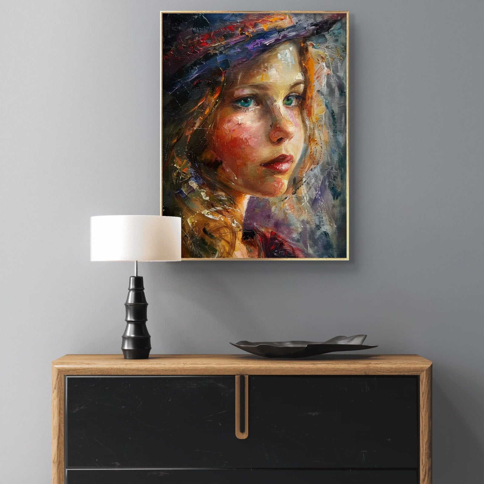 portrait painting on canvas from photo