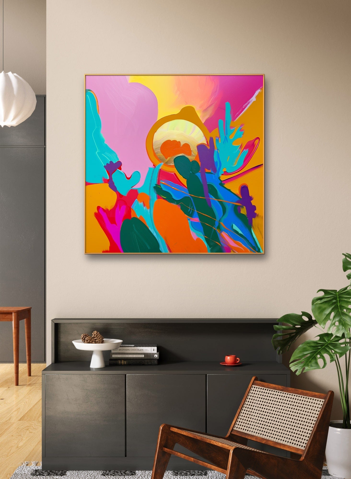 Euphoria's Palette Abstract Colorful Paintings Wall Decoration ...