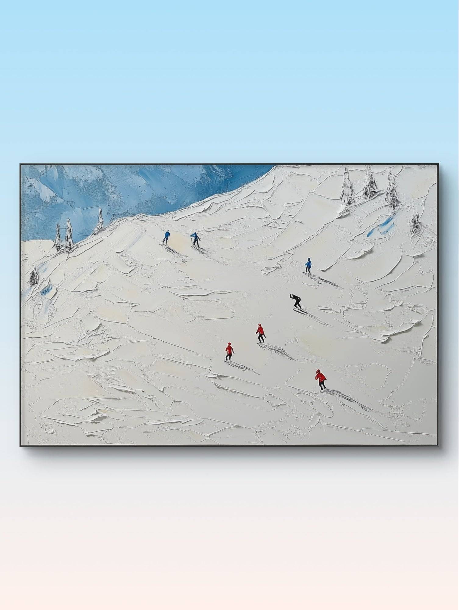 Skiers on Snow