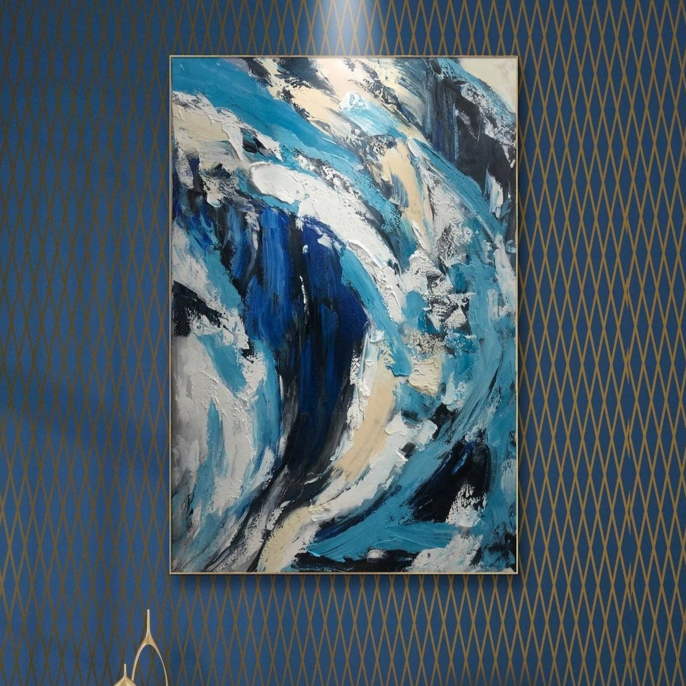 abstract blue painting