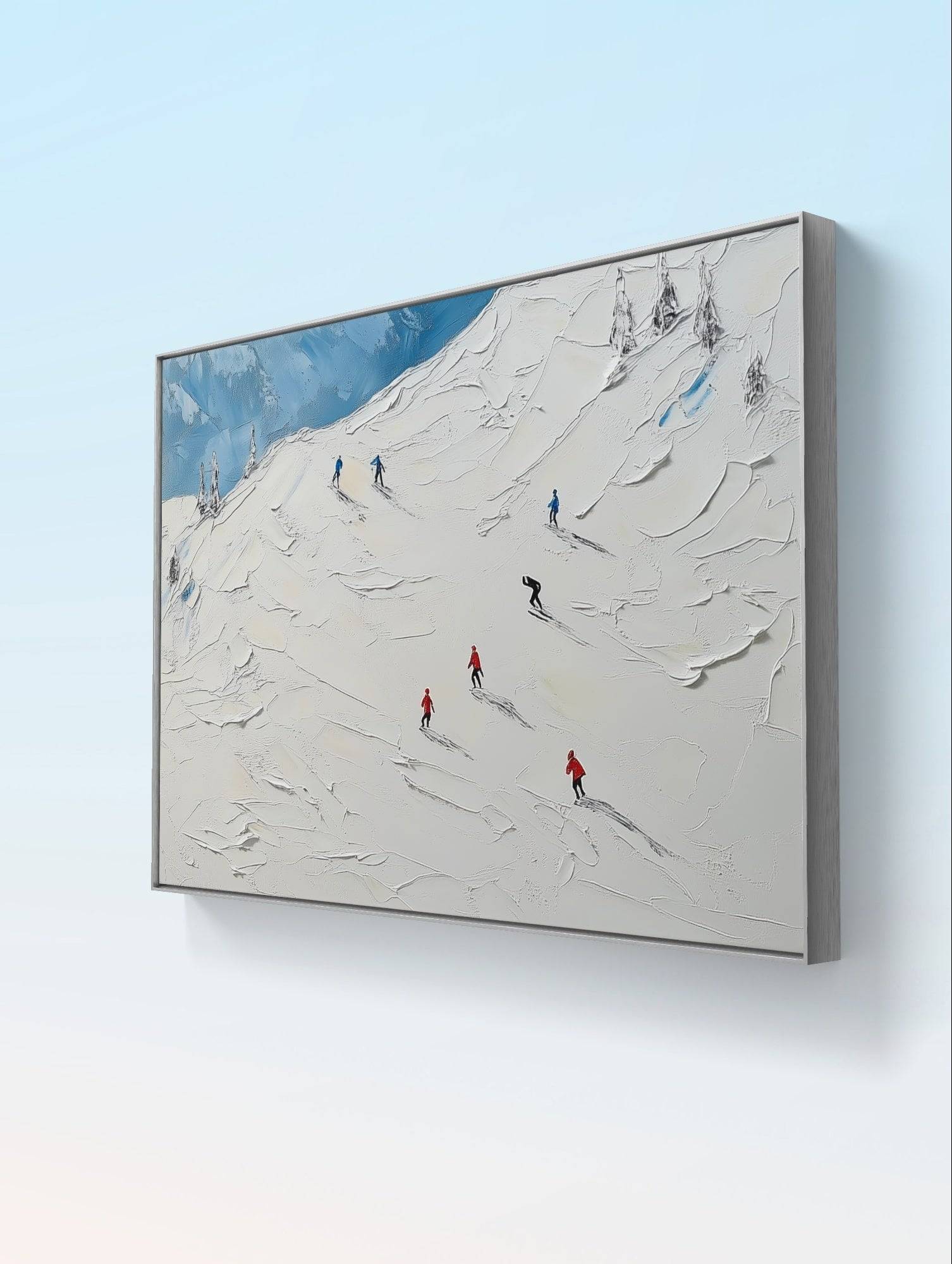 Skiers on Snow