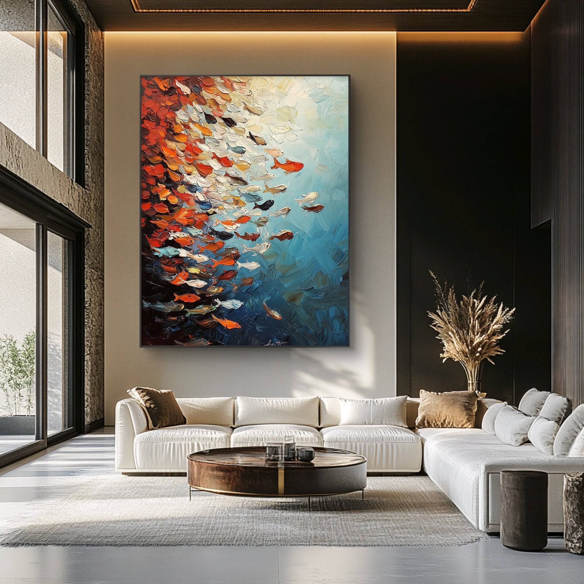 Tides of Color (Custom Size 45”x 60” / 115x153cm) WxH