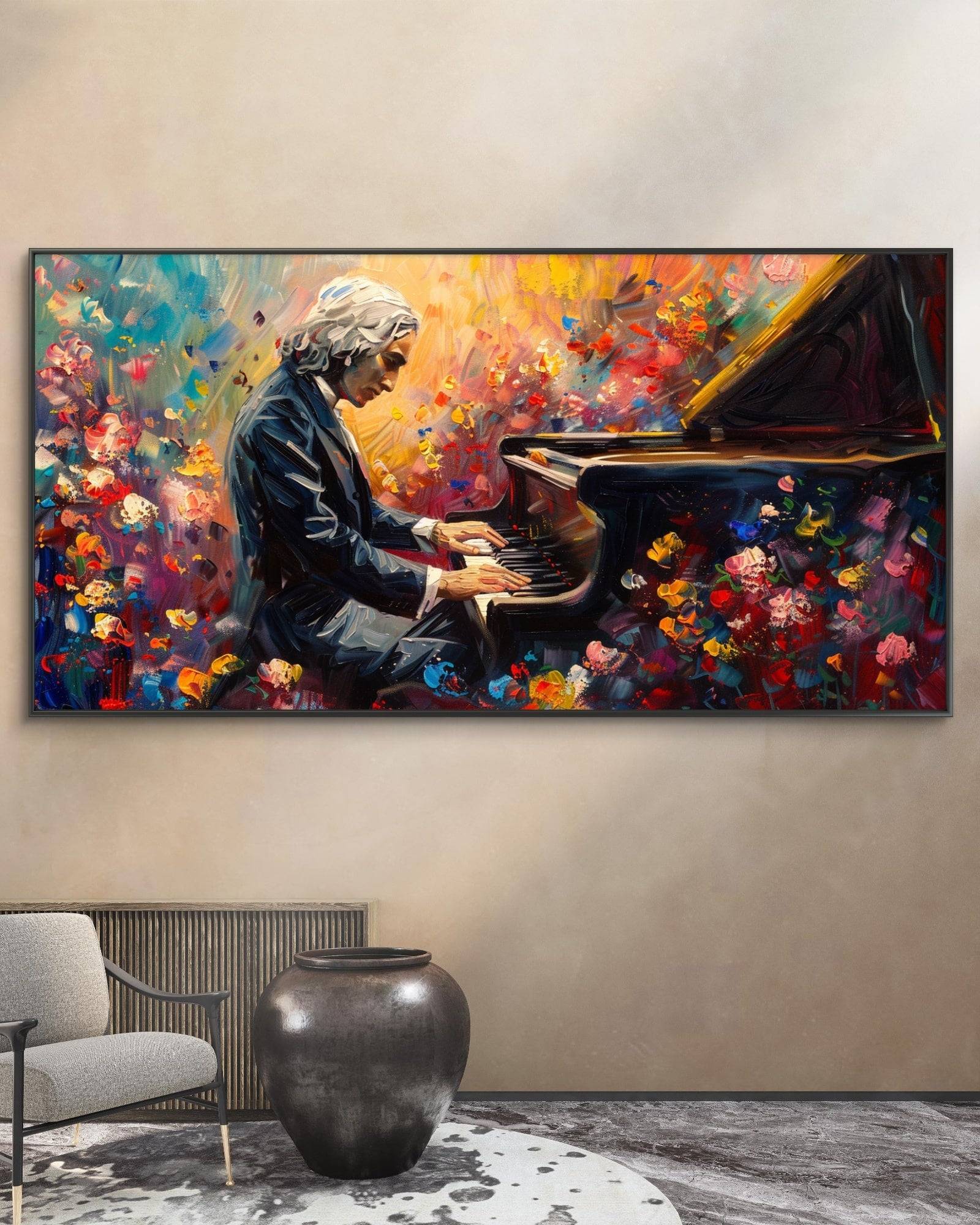 Musician painting