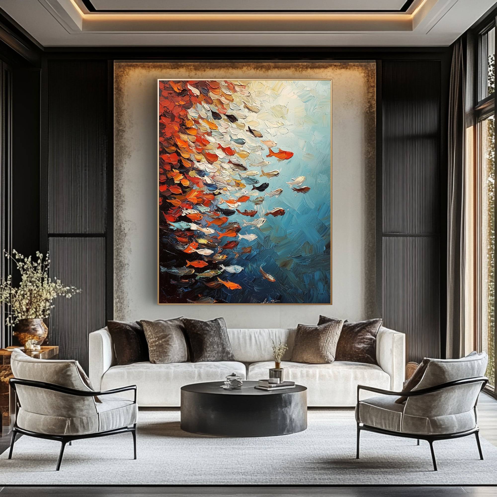 Tides of Color (Custom Size 45”x 60” / 115x153cm) WxH