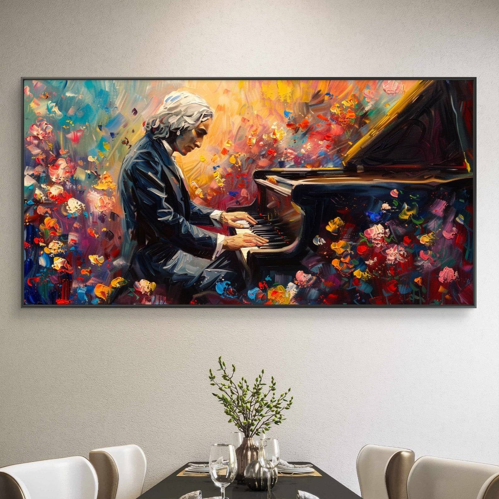 Piano player wall decor