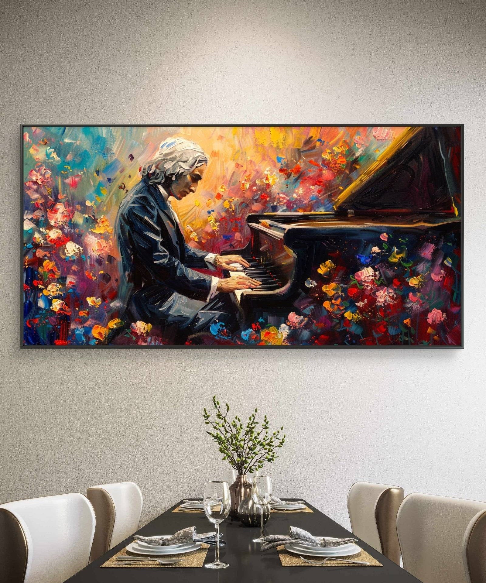 Piano player wall decor