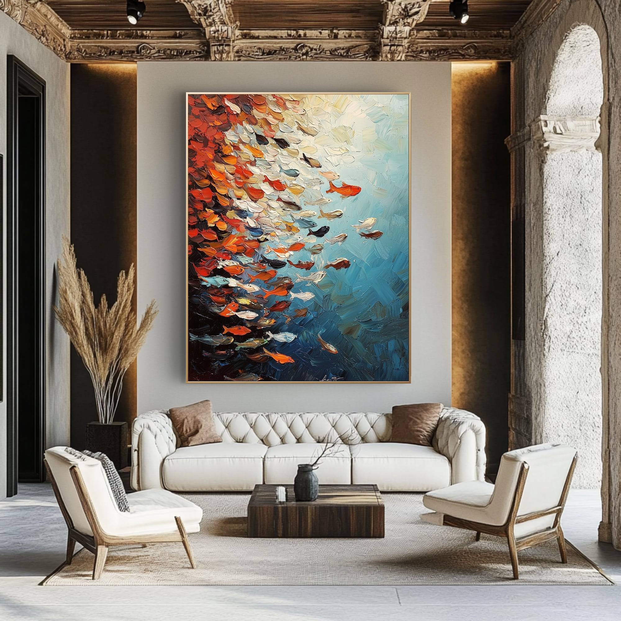 Tides of Color (Custom Size 45”x 60” / 115x153cm) WxH