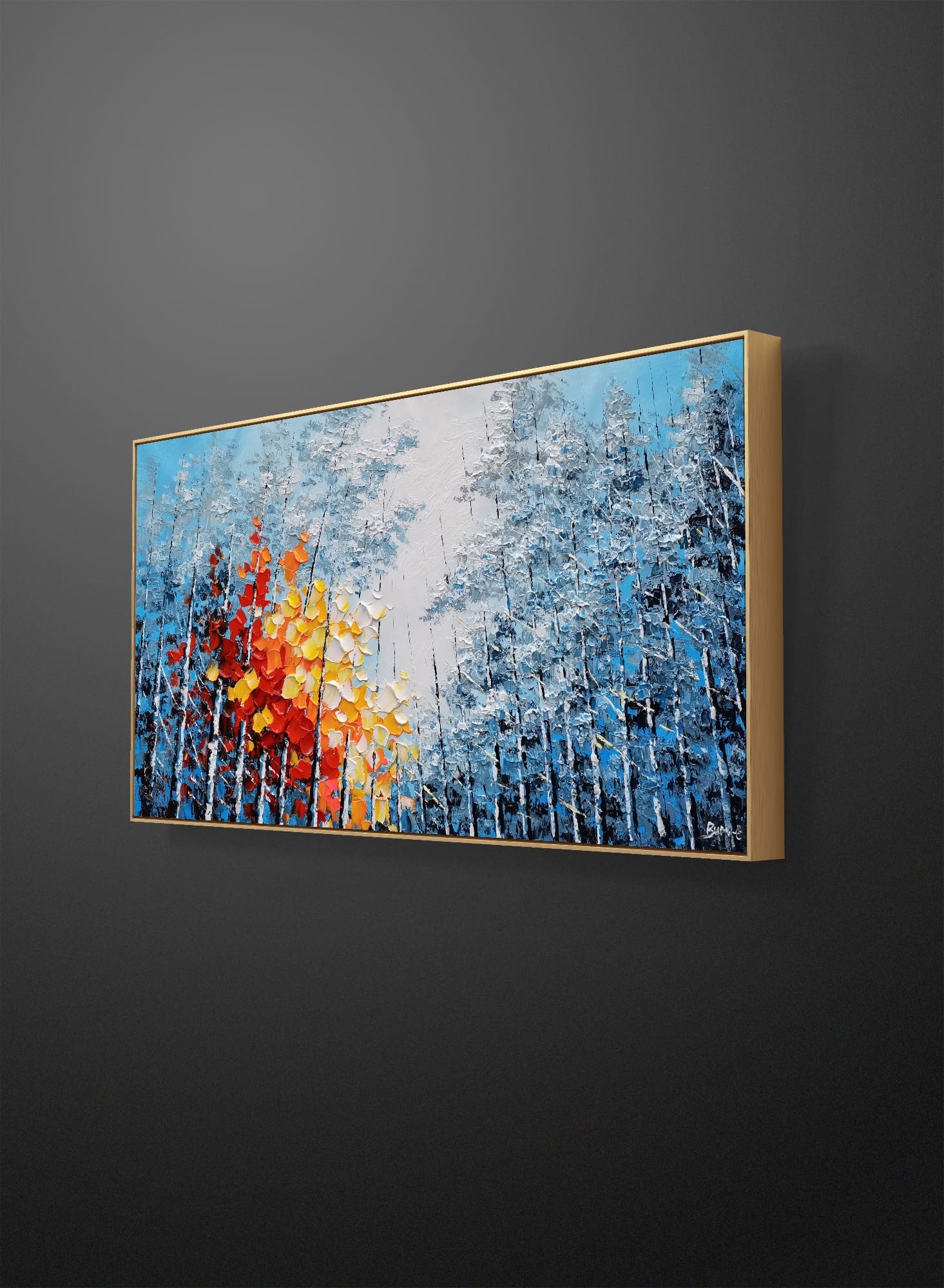 Elegant Cool-Toned Abstract Canvas Art for Modern Interiors