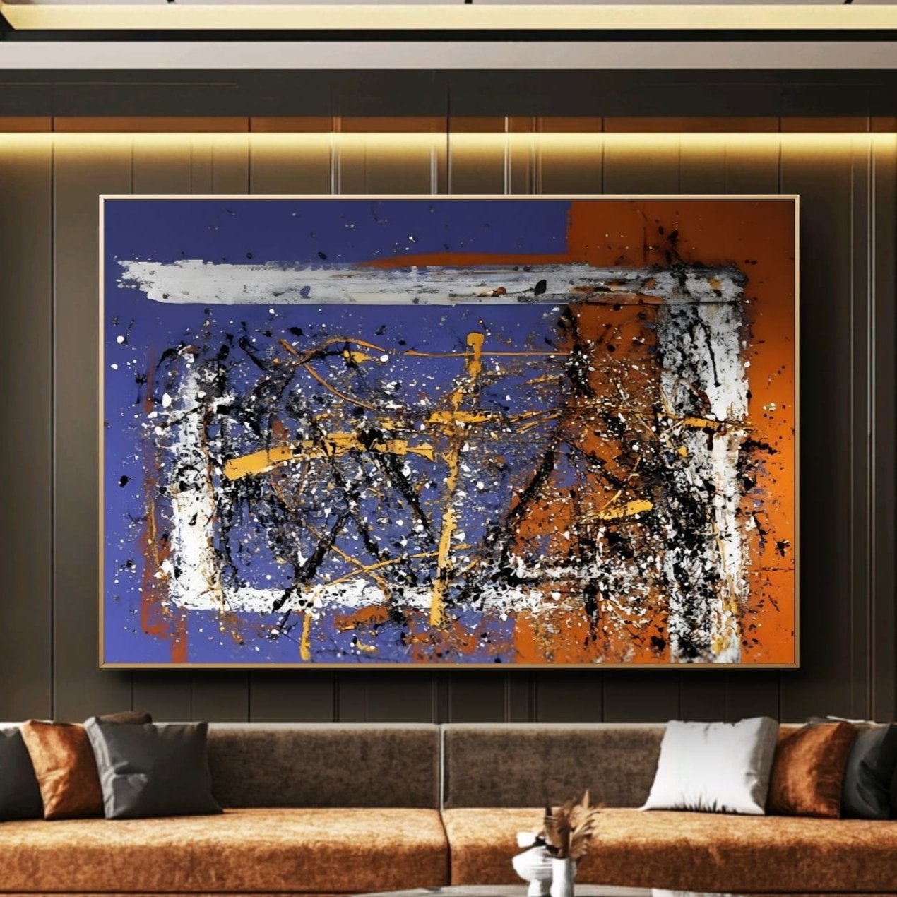 luxurious oil painting for living room