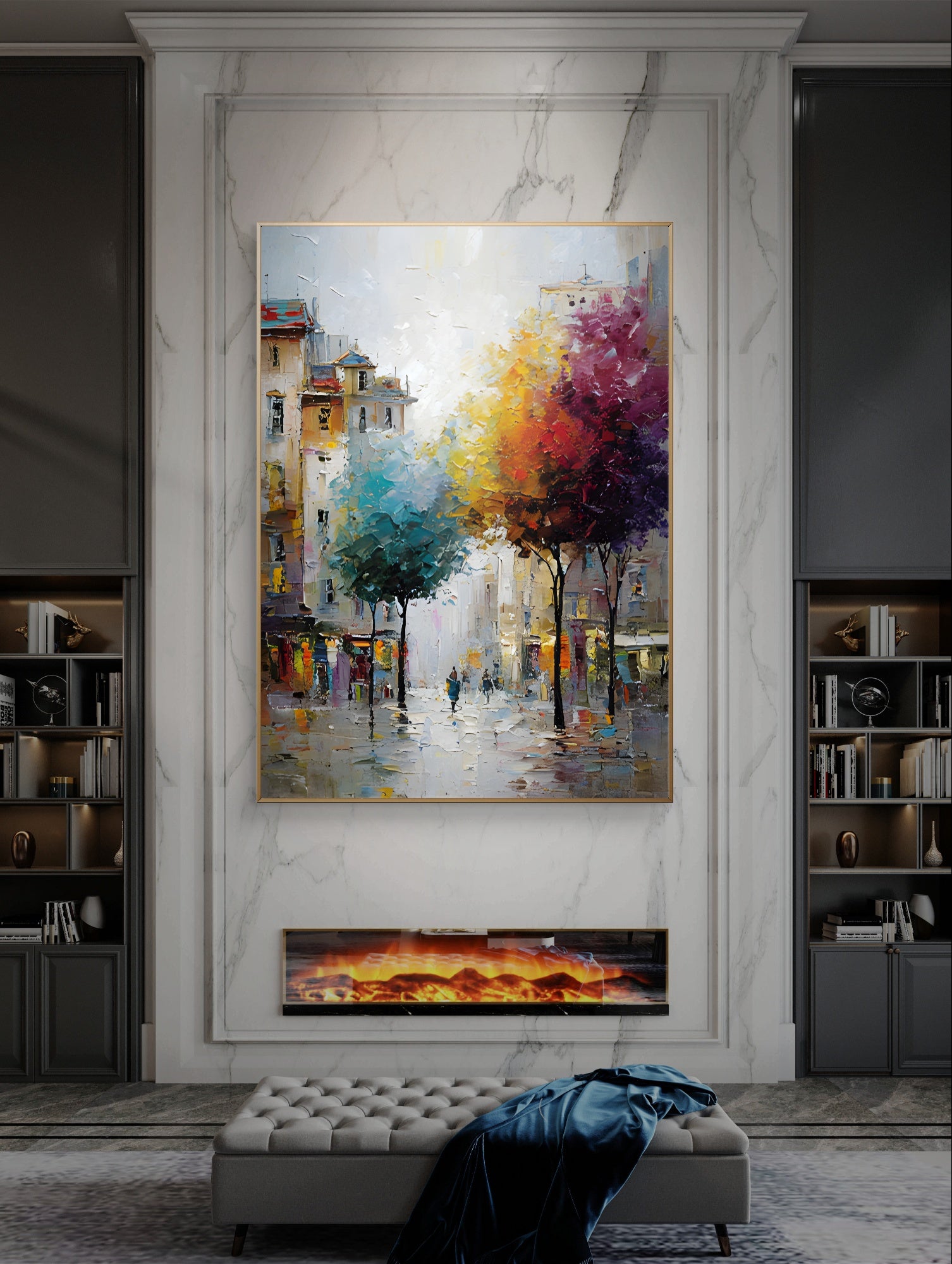 Colorful City Trees