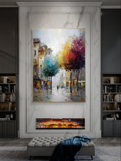 Colorful City Trees