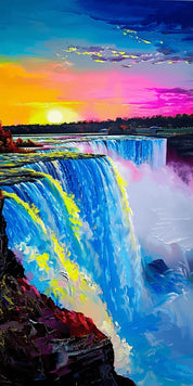 The Colors of Niagara - XXL Hanging Modern Art