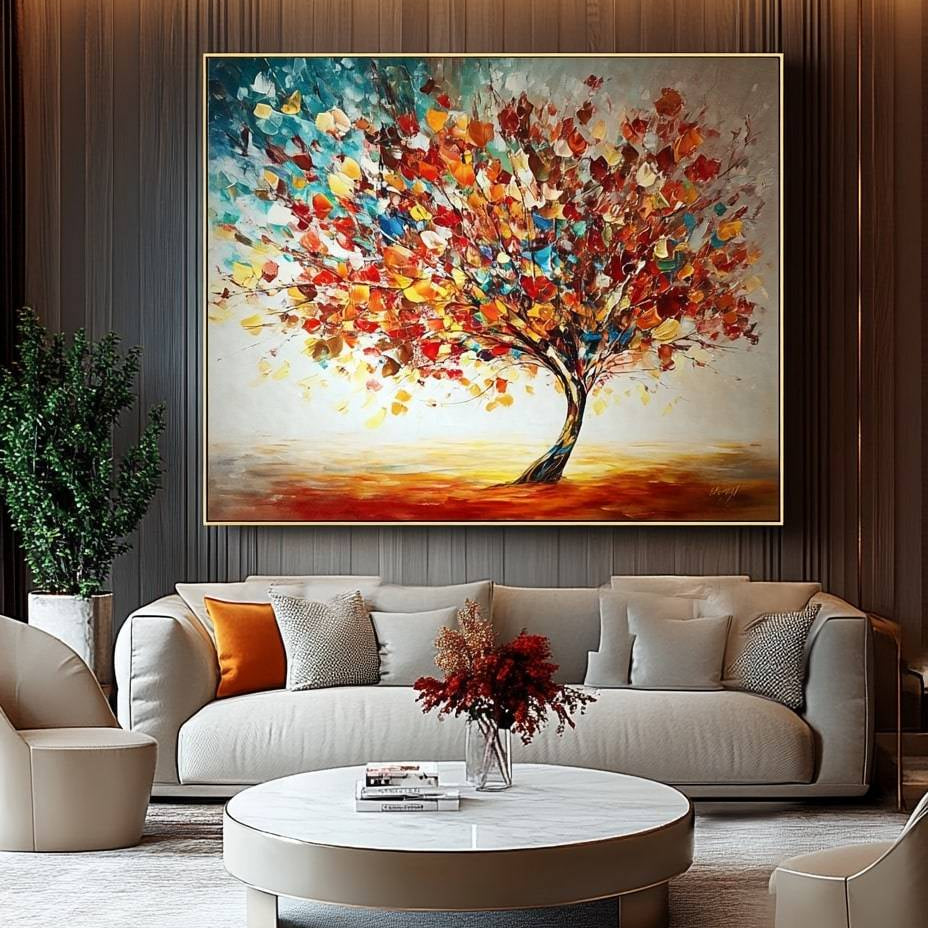 colorful tree painting