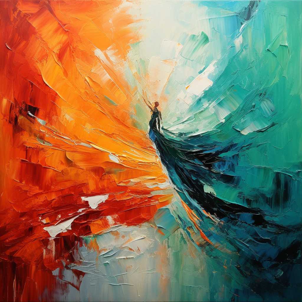 a luxurious and colorful abstract painting