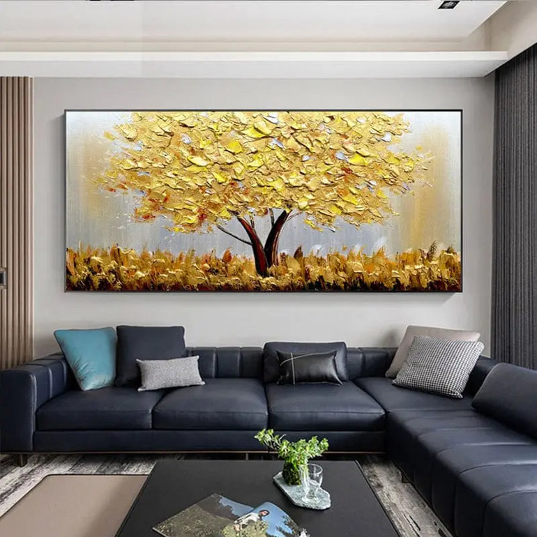 Yellow Fortune Nature Landscapes Paintings Wall Decor – Radikal Homes